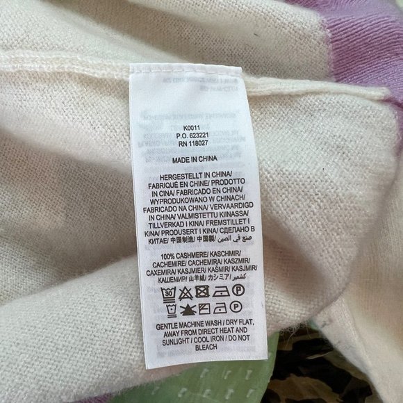 NWOT Boden 100% Cashmere color block Cardigan Long Sleeve - Picture 10 of 11